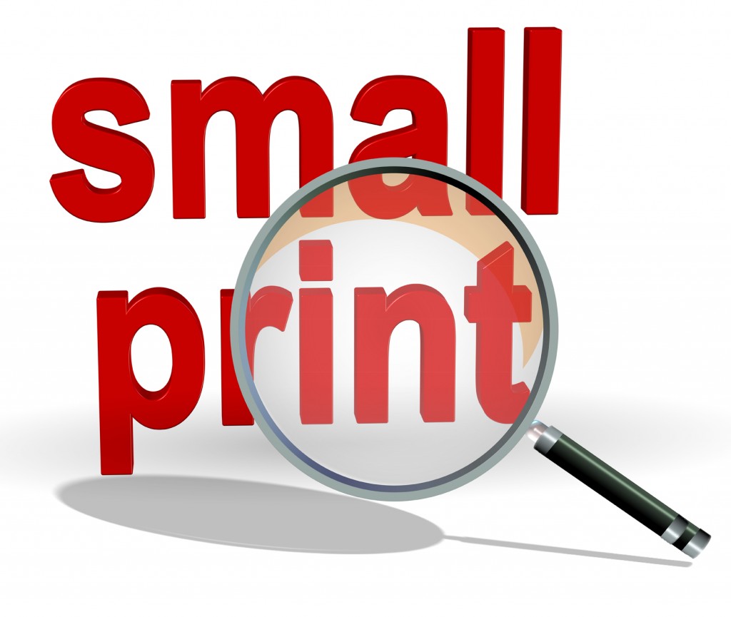 Construction Bond Small Print
